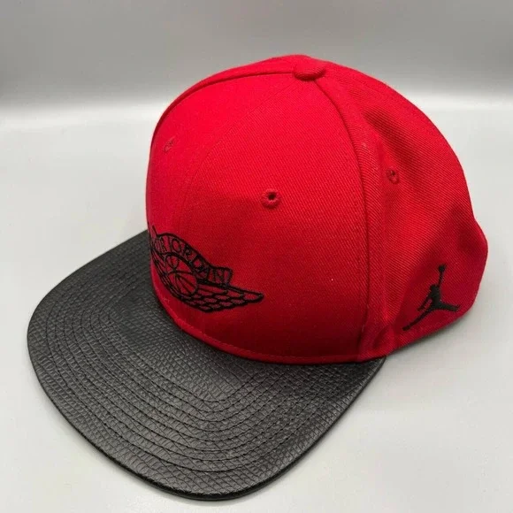 Air Jordan Hat Men Red Black Jumpman‎ Bred Wings Snap Back Cap